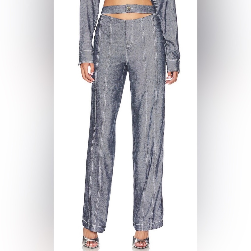NWT HOURS AMARA TROUSERS in Silver Grey Size Small